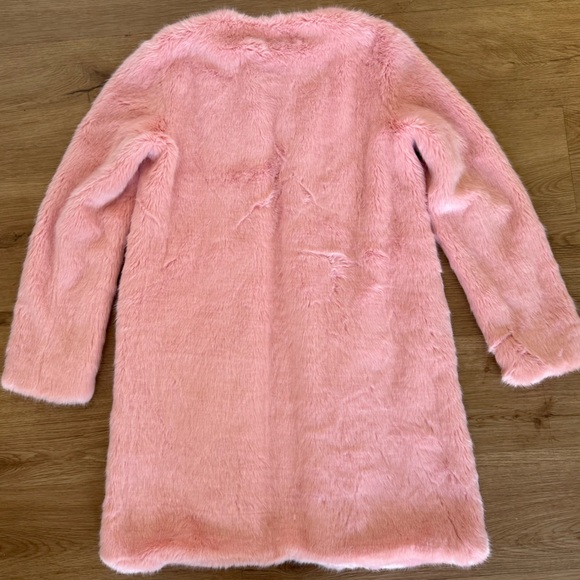 Zara Pink & Blue Embellished Faux Fur Lined Classic Jacket Size Extra Small - Picture 6 of 7